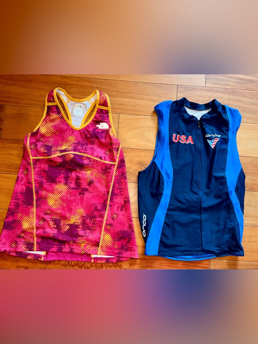 The North Face Tank & Orca USA Triathlon Top Bundle - Women's M/S - EUC
